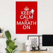 Kalm houden en Marath aan Poster (Thuiskantoor)