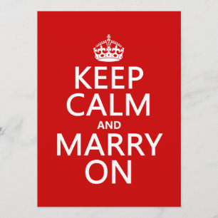 Kalm houden en Marry aan (alle kleuren) Kaart
