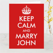 Kalm houden en Marry BLANK Kaart (Gele Bloem)