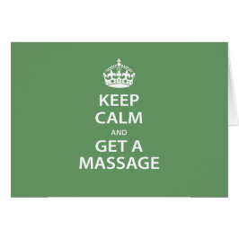 Kalm houden en massage halen