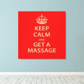 Kalm houden en massage halen canvas afdruk (Insitu (Houten vloer))