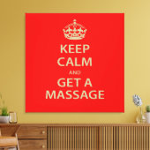 Kalm houden en massage halen canvas afdruk (Insitu (Woonkamer))