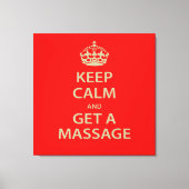 Kalm houden en massage halen canvas afdruk (Voorkant)