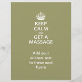 Kalm houden en massage halen flyer (Voorkant)