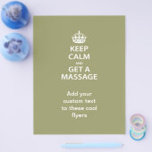 Kalm houden en massage halen flyer (Enkel)