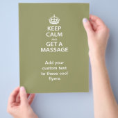 Kalm houden en massage halen flyer (Hand)