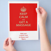 Kalm houden en massage halen flyer (Hand)