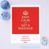 Kalm houden en massage halen flyer (Enkel)