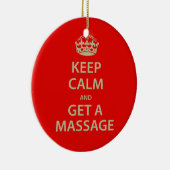 Kalm houden en massage halen keramisch ornament (Rechts)