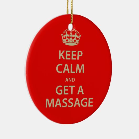 Kalm houden en massage halen keramisch ornament (Rechts)