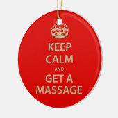 Kalm houden en massage halen keramisch ornament (Links)