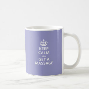Kalm houden en massage halen koffiemok