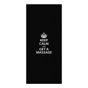 Kalm houden en massage halen reclamekaart