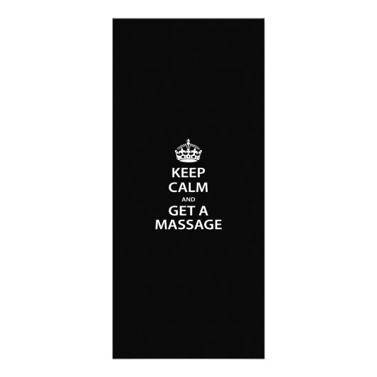 Kalm houden en massage halen reclamekaart (Voorkant)