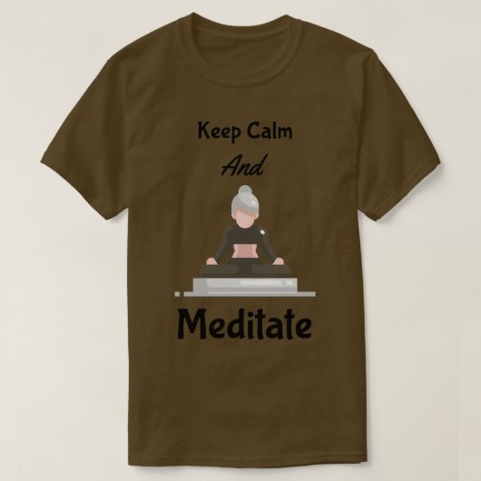 Kalm houden en Meditraat 2 T-shirt (Design voorkant)