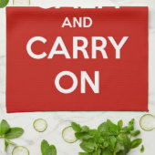 Kalm houden en meenemen op keukenhanddoeken (Gevouwen)