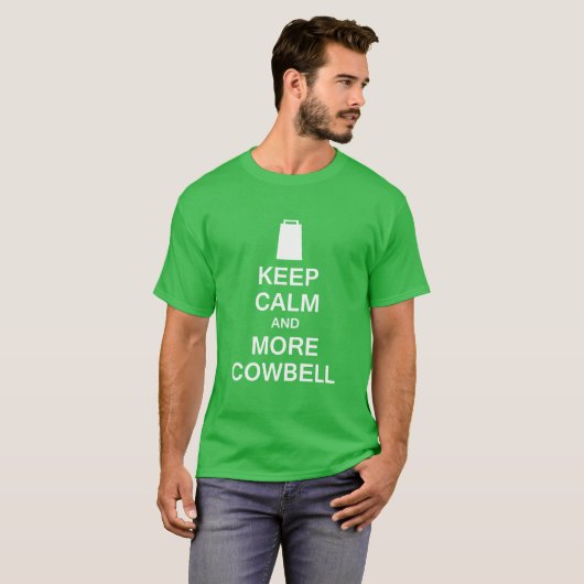 Kalm houden en meer Cowbell T-shirt (Voorkant volledig)