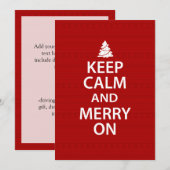 Kalm houden en Merk op Feestdagenkaart (Voorkant / Achterkant)