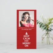 Kalm houden en Merk op Feestdagenkaart (Staand voorkant)
