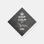 Kalm houden en Merry op Chalkboard Funny Holiday Servetten (Hoek)