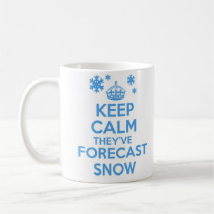 Kalm houden en mok uitvoeren - sneeuw