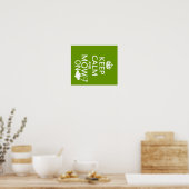 Kalm houden en Mow aan Poster (Keuken)
