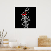 Kalm houden en Mow aan Poster (Keuken)
