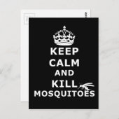 Kalm houden en muggen doden - muggen briefkaart (Voorkant / Achterkant)