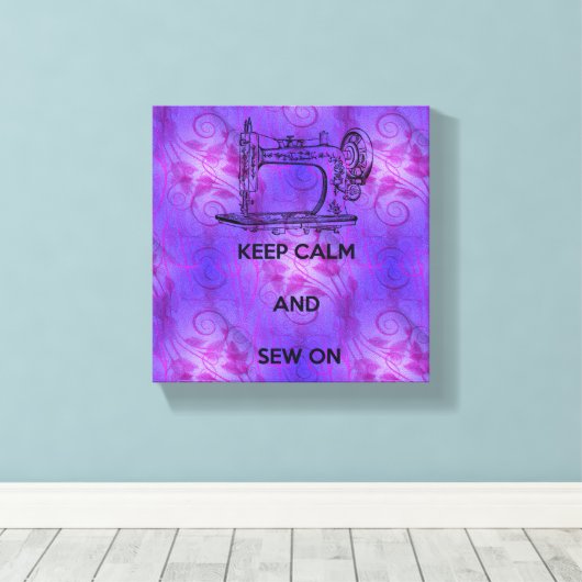 Kalm houden en naaien canvas afdruk (Insitu (Houten vloer))