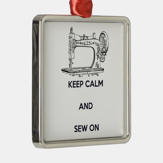 Kalm houden en naaien metalen ornament (Rechts)