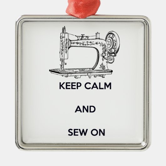 Kalm houden en naaien metalen ornament (Voorkant)