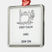 Kalm houden en naaien metalen ornament (Links)