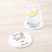 Kalm houden en naaien zandsteen onderzetter (Zijkant)