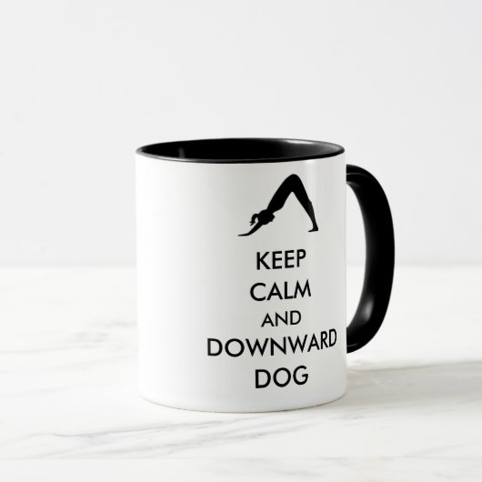 Kalm houden en naar beneden mok (Voorkant rechts)