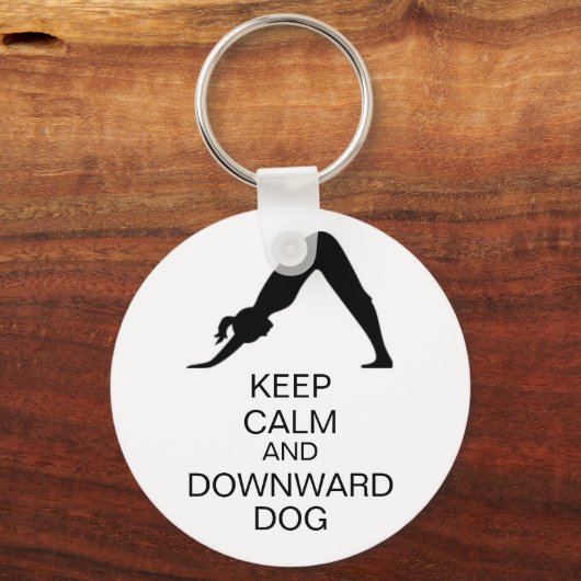 Kalm houden en naar beneden sleutelhanger (Voorkant)