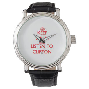 Kalm houden en naar Clifton luisteren Horloge
