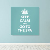 Kalm houden en naar de spa gaan canvas afdruk (Insitu (Houten vloer))