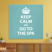 Kalm houden en naar de spa gaan canvas afdruk (Insitu (Woonkamer))
