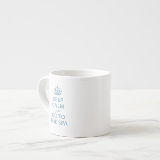 Kalm houden en naar de spa gaan espresso kop (Links)