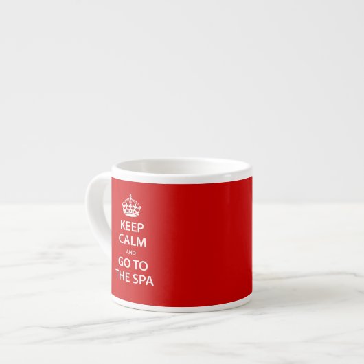 Kalm houden en naar de spa gaan espresso kop (Links)