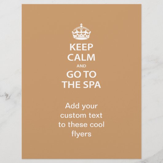 Kalm houden en naar de spa gaan flyer (Voorkant)