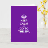 Kalm houden en naar de spa gaan kaart (Gele Bloem)