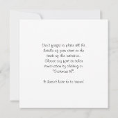 Kalm houden en naar de spa gaan kaart (Achterkant)