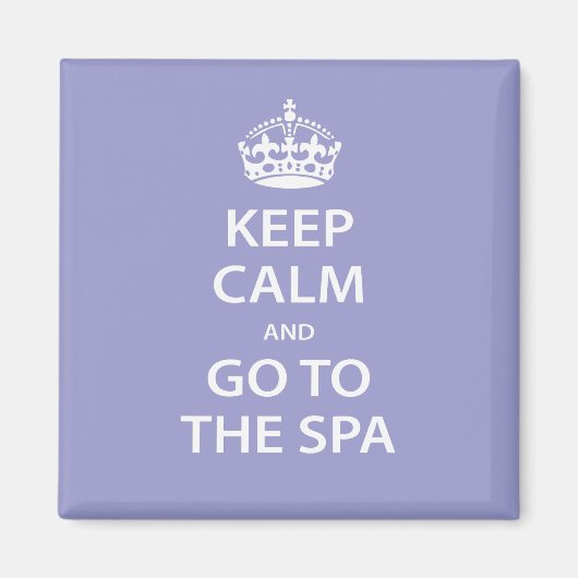 Kalm houden en naar de spa gaan magneet (Voorkant)