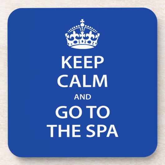 Kalm houden en naar de spa gaan onderzetter (Voorkant)