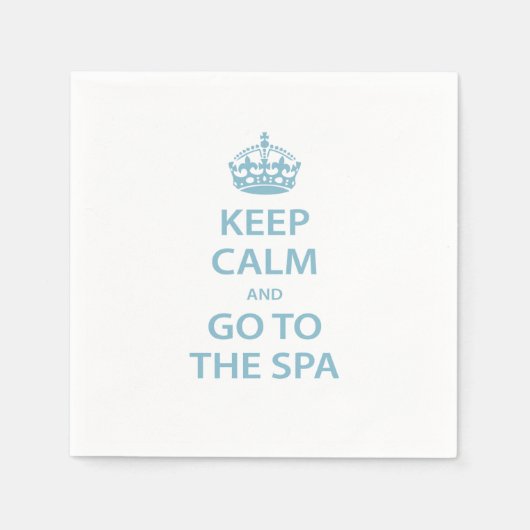 Kalm houden en naar de spa gaan servetten (Voorkant)