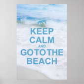 Kalm houden en naar het strand gaan poster (Voorkant)