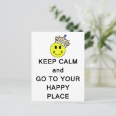 Kalm houden en naar je favoriete kroonhuis gaan briefkaart (Staand voorkant)