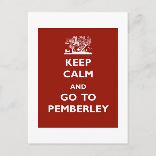 Kalm houden en naar Pemberley gaan Briefkaart (Voorkant)