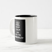 Kalm houden en naar Pemberley gaan Tweekleurige Koffiemok (Voorkant links)